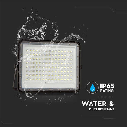 Projecteur LED solaire 1 800 lm, télécommande, température de couleur 6 400 K