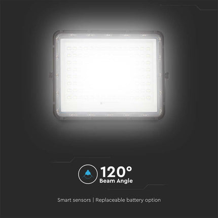 Projecteur LED solaire 1 800 lm, télécommande, température de couleur 6 400 K