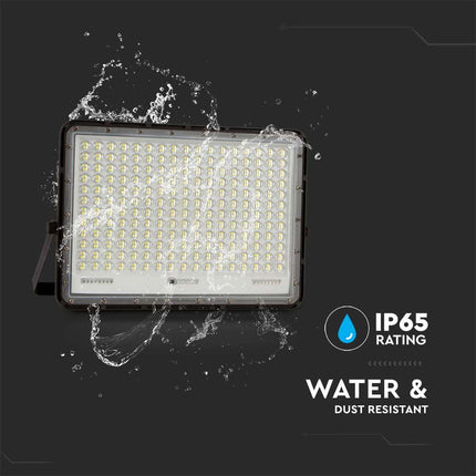 Projecteur LED solaire de 2 600 lm, télécommande, température de couleur de 6 400 K