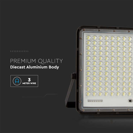 Projecteur LED solaire de 2 600 lm, télécommande, température de couleur de 6 400 K