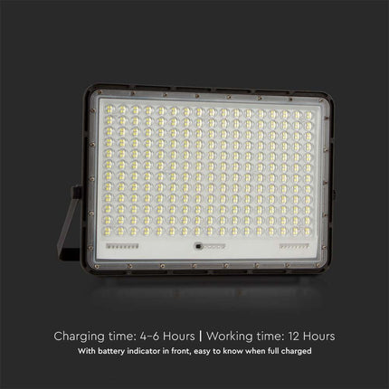Projecteur LED solaire de 2 600 lm, télécommande, température de couleur de 6 400 K