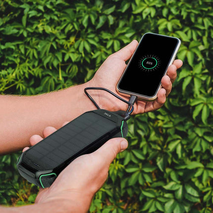 Batterie externe, recharge sans fil, panneau solaire, 30 000 mAh, V-Tac