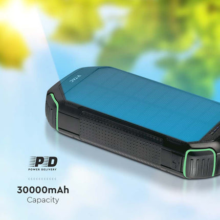 Batterie externe, recharge sans fil, panneau solaire, 30 000 mAh, V-Tac