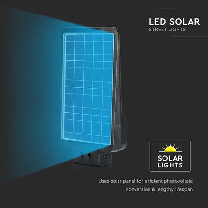 Lampadaire solaire à LED de 1 600 lm, détecteur de mouvement, 6 000 K