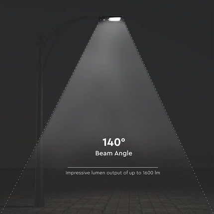 Lampadaire solaire à LED de 1 600 lm, détecteur de mouvement, 6 000 K