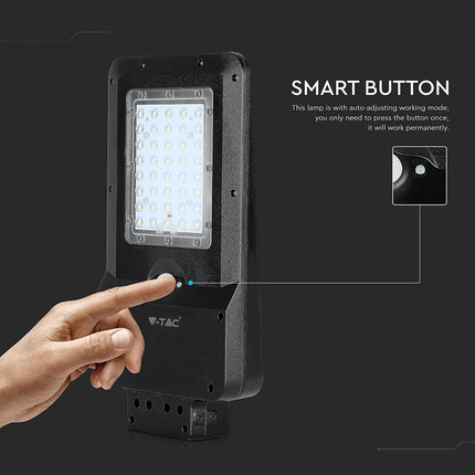 Lampadaire solaire à LED de 1 600 lm, détecteur de mouvement, 6 000 K