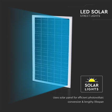 Lampadaire solaire à LED de 4 000 lm, 6 000 K