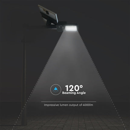 Lampadaire solaire à LED de 4 000 lm, 6 000 K