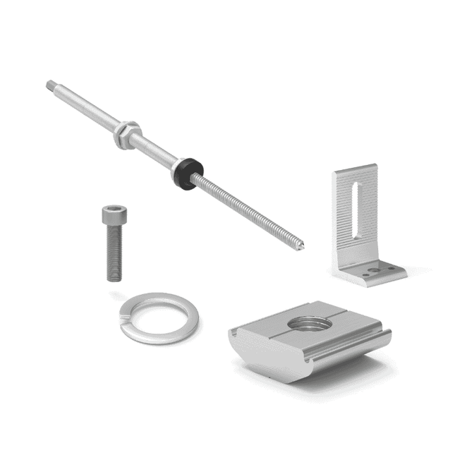 Boulon d'ancrage pour toiture en tôle M10x250, compatible avec les profilés de type C
