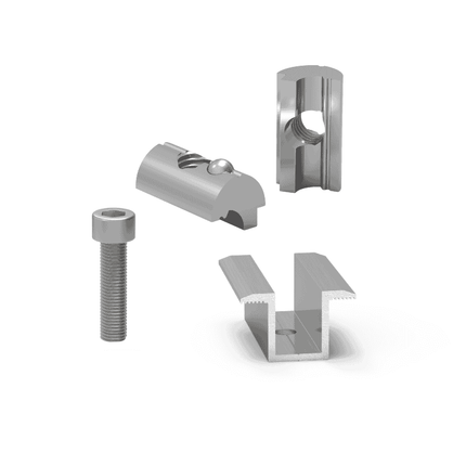 Pince double de 30 mm pour panneaux photovoltaïques, pour profilé en H