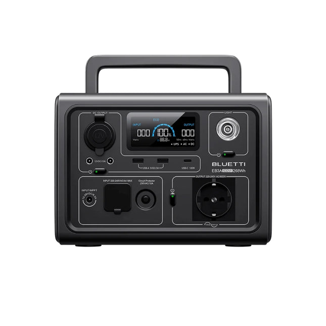 Station d'alimentation portable Bluetti 600 W, recharge par panneau solaire ou sur secteur