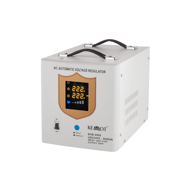 Stabilisateur de tension automatique à servomoteur, 3000 VA, KEMOT