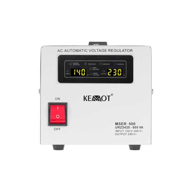 Stabilisateur de tension automatique à servomoteur 500 VA, KEMOT