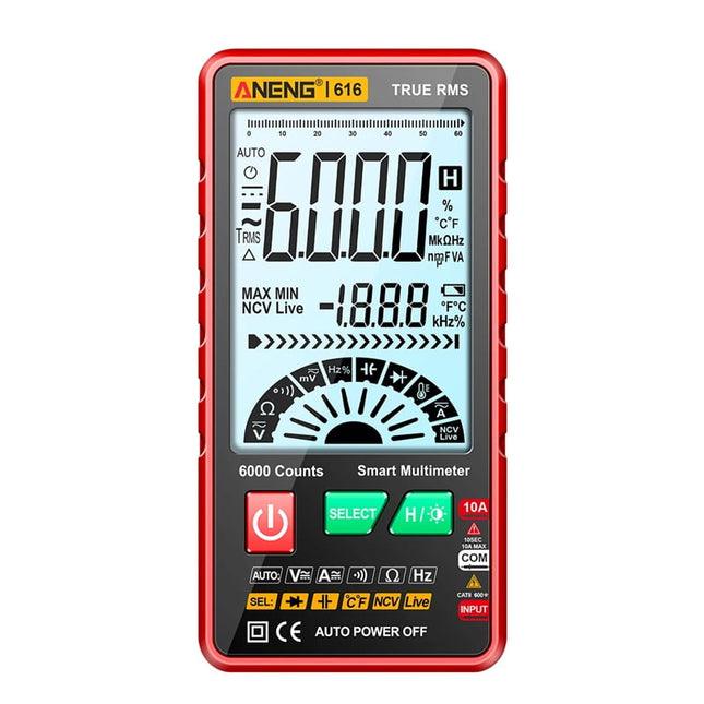 Multimètre numérique 616, détection automatique, ANENG