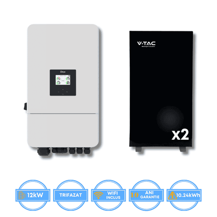 Onduleur Deye 12 kW, SUN-12K-SG05LP3-EU-SM2 + batterie V-TAC 10,24 kWh