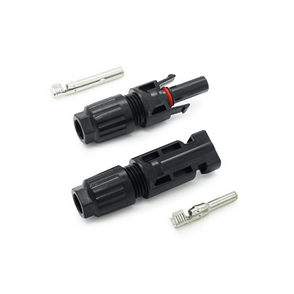 Lot de deux connecteurs photovoltaïques MC4, 1 000 V, IP67, 4–6 mm²