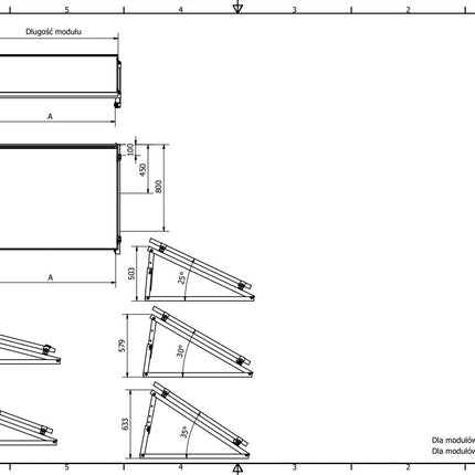 Support de fixation réglable pour panneau, 20–35°